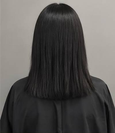 Preto radiante antes do mega hair — imagem ilustrativa